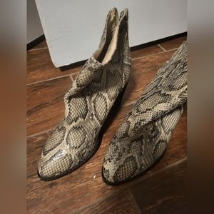 Animal print snake ankle boots/ booties